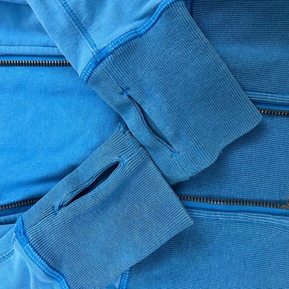 Lululemon Scuba Hoodie Full Zip Jacket Women's 6 Blue Thumbhole Contrast Stitch - Picture 11 of 13